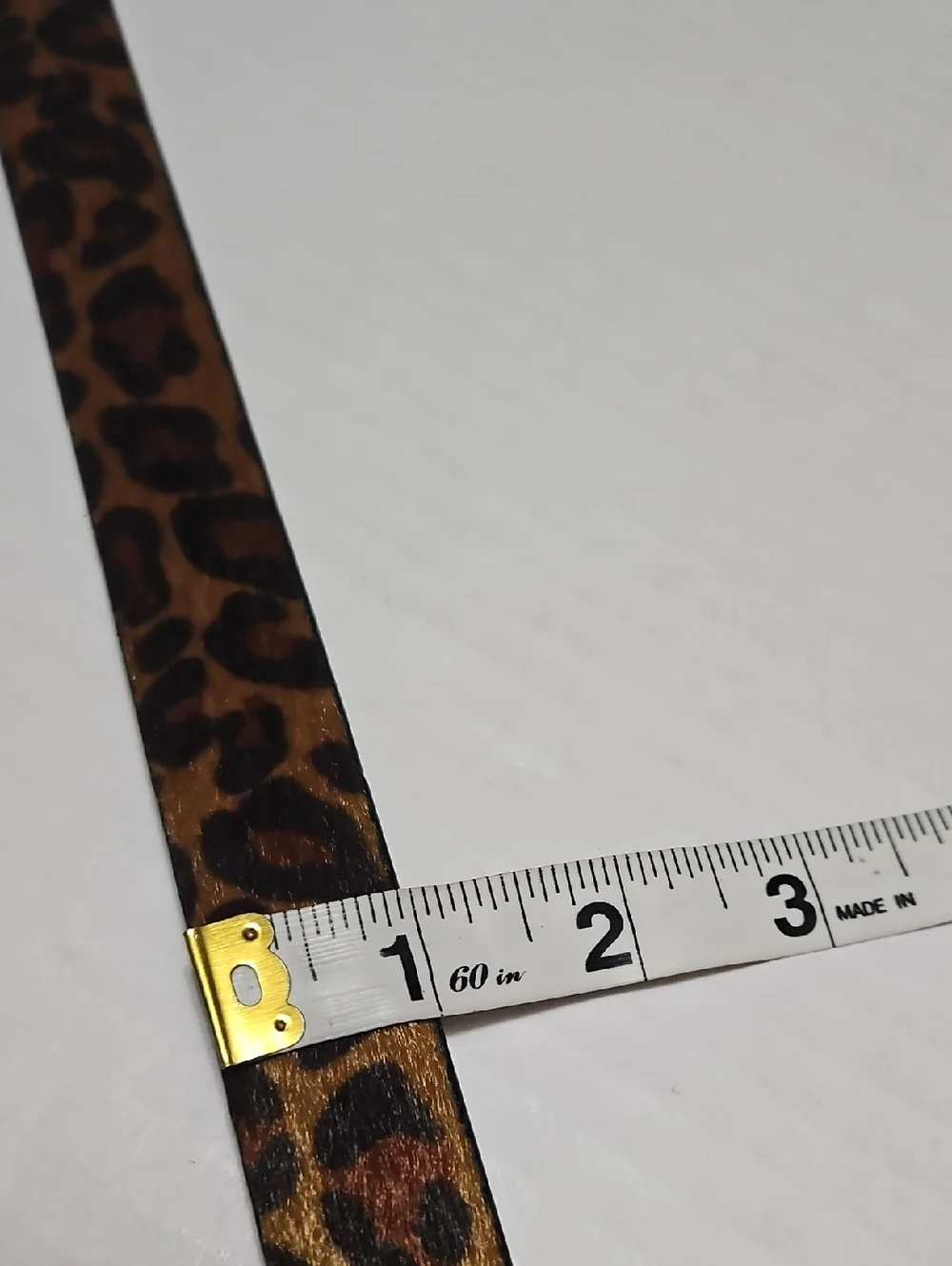 Women's Reversible Gold Buckle Leopard Print & Black Belt Size M/L